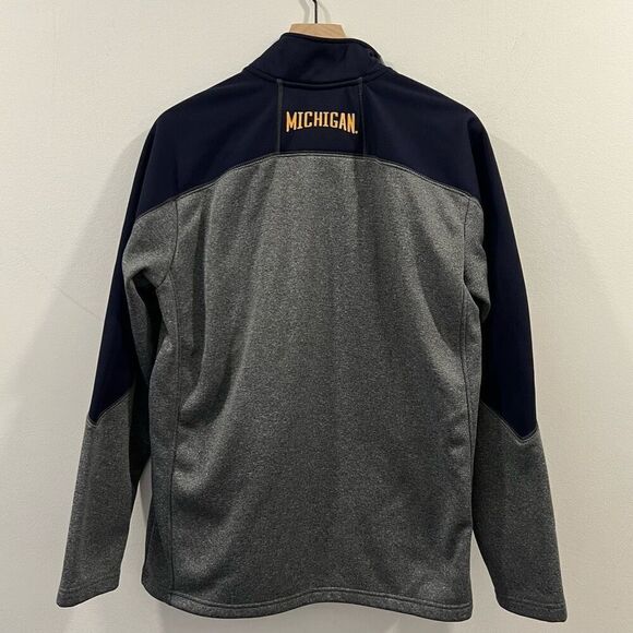 Rivalry Threads Mens NCAA Michigan Wolverines Jacket Large Gray Yellow Sports - Picture 6 of 11